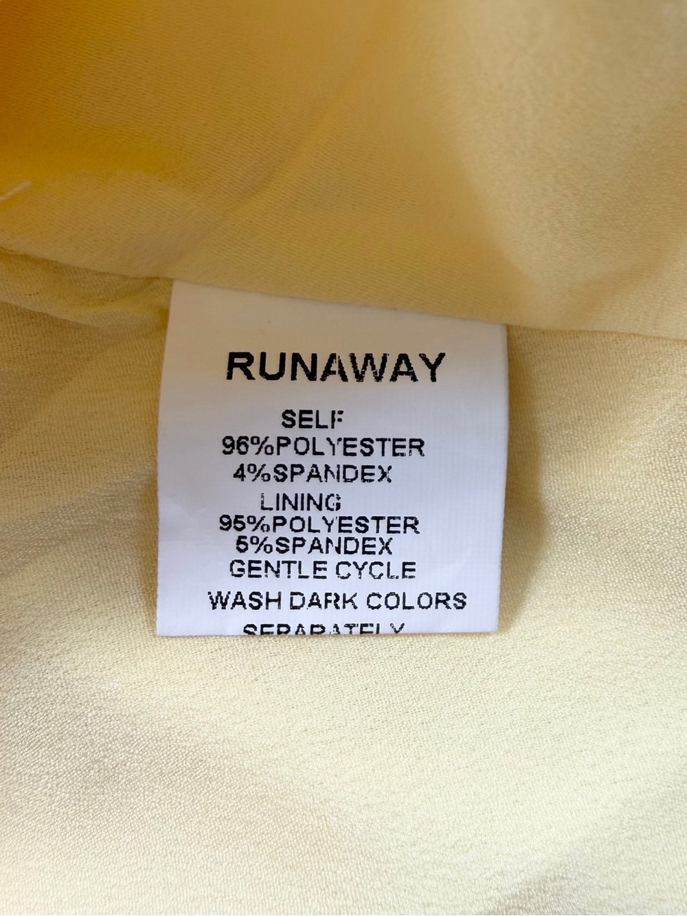 Runaway The Label Etta One-Shoulder Cutout Mini Slip Dress in Butter Yellow - Picture 6 of 8
